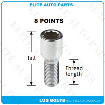 8 Points Tuner Lug Bolts for Car Wheel